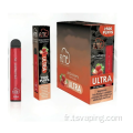 Vape en gros de 2500 bouffées fume ultra jetable vape